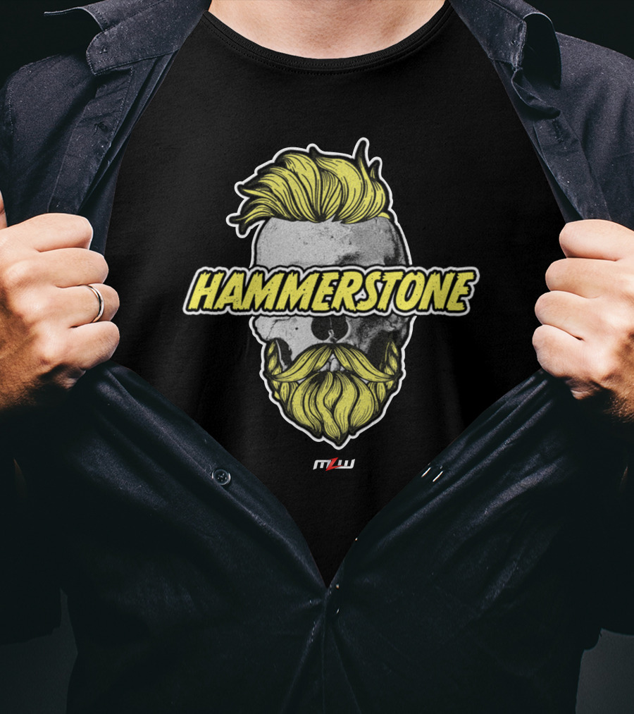 Hammerstone MLW Skull Pro Wrestling Tees Alex Hammerstone T-Shirt