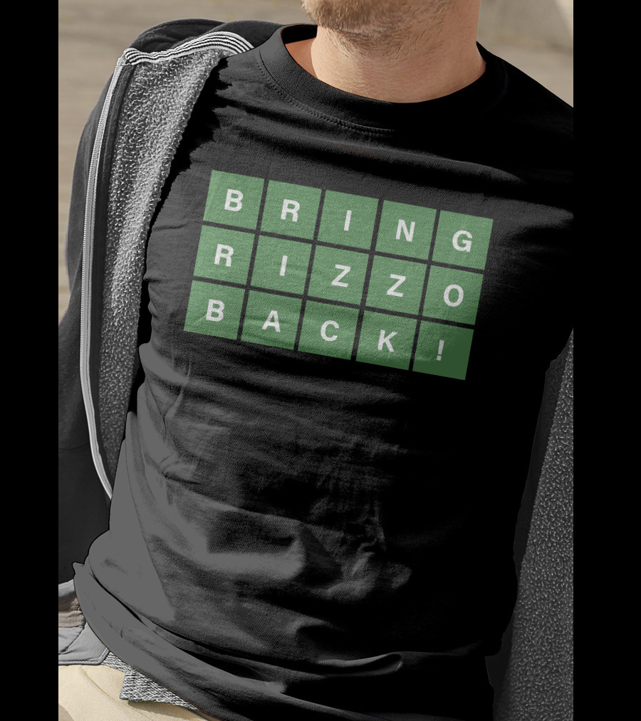 Obvious Merch Wordle Bring Rizzo Back Green Letter Tiles T-Shirt