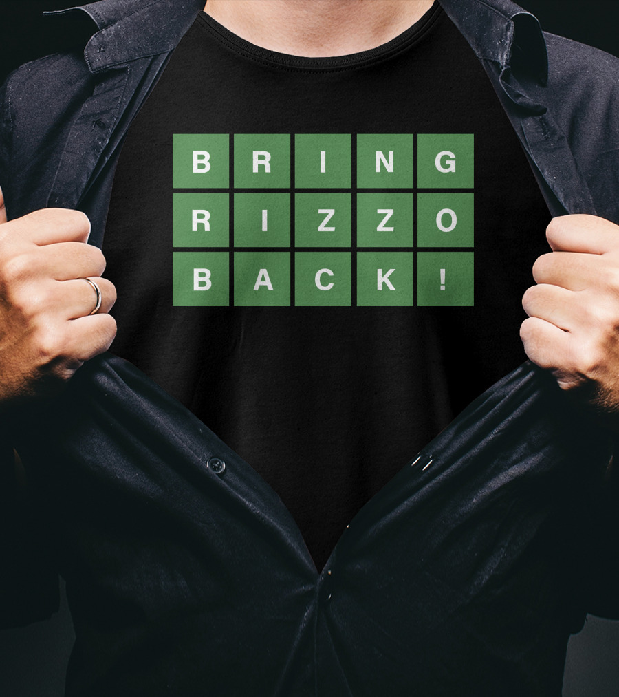 Obvious Merch Wordle Bring Rizzo Back Green Letter Tiles T-Shirt