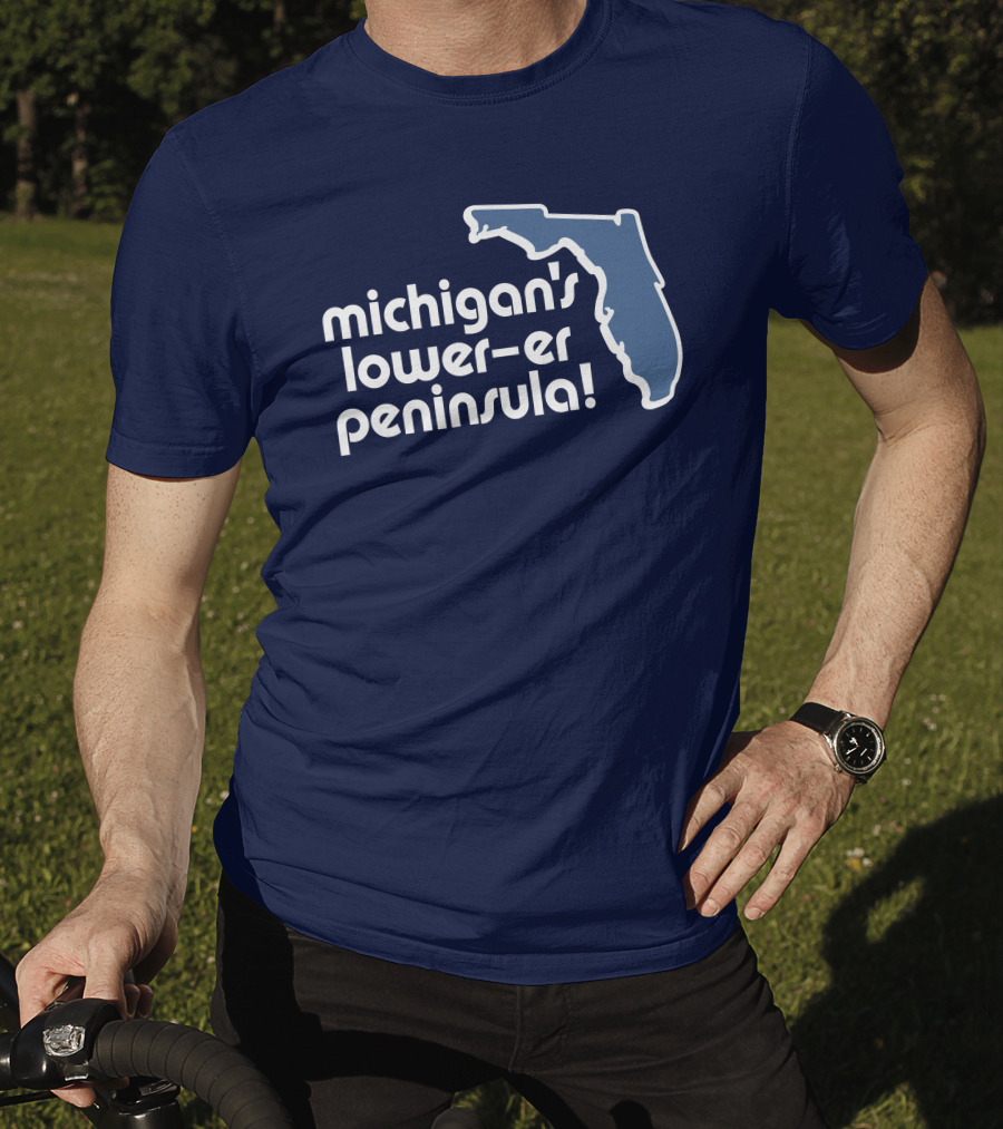 Michigan's Lower-Er Peninsula Mitten State Merch Map T-Shirt