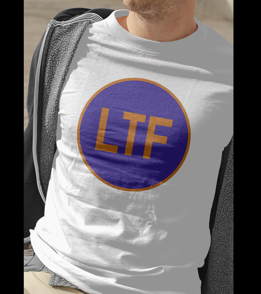 Doitfresh LTF Blue Circle Orange Border T-Shirt