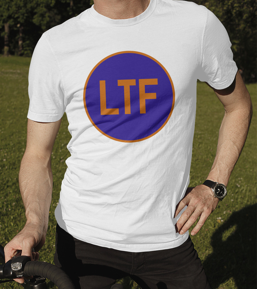 Doitfresh LTF Blue Circle Orange Border T-Shirt
