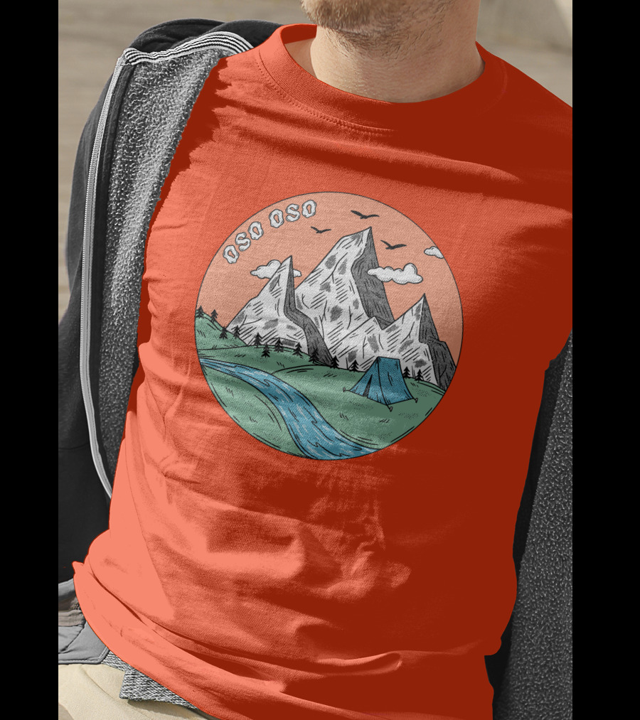 Christine Oso Oso River Tent Camping Mountains T-Shirt