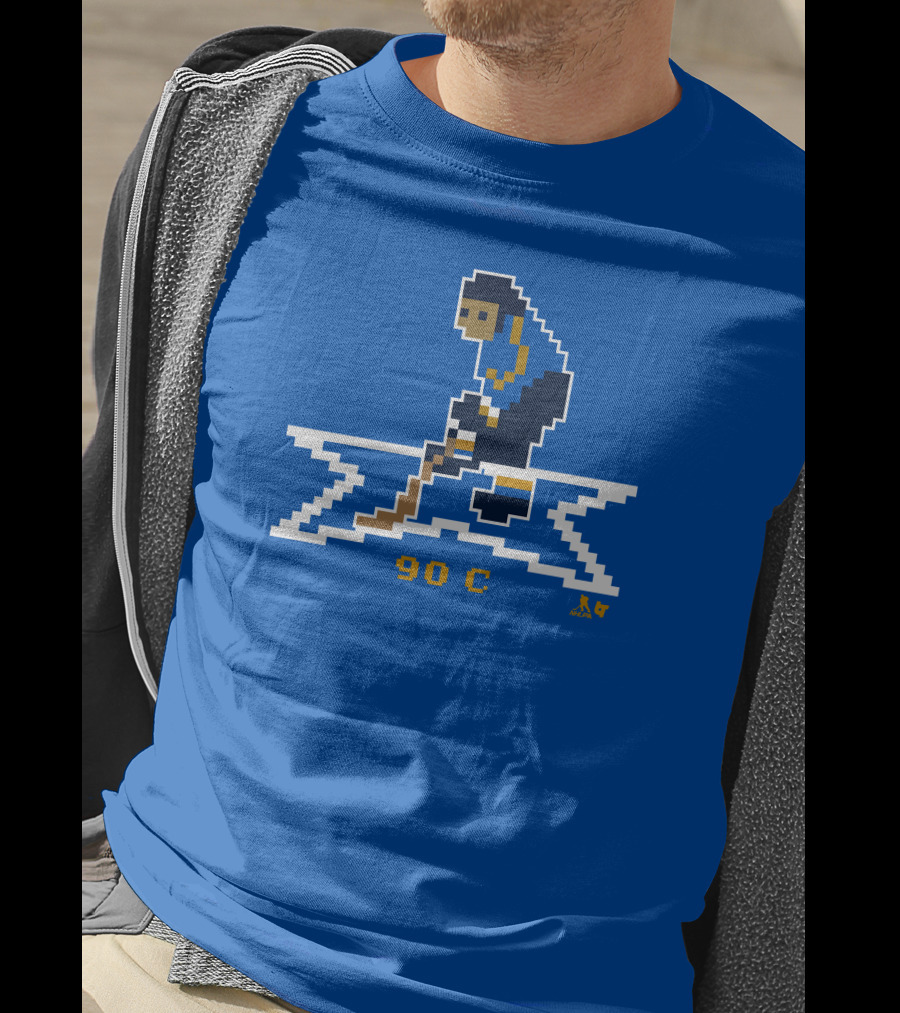 Ryan O'Reilly Pixel Art Hockey Number 90 C Blues T-Shirt