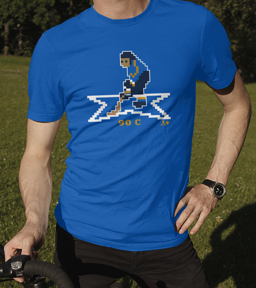 Ryan O'Reilly Pixel Art Hockey Number 90 C Blues T-Shirt
