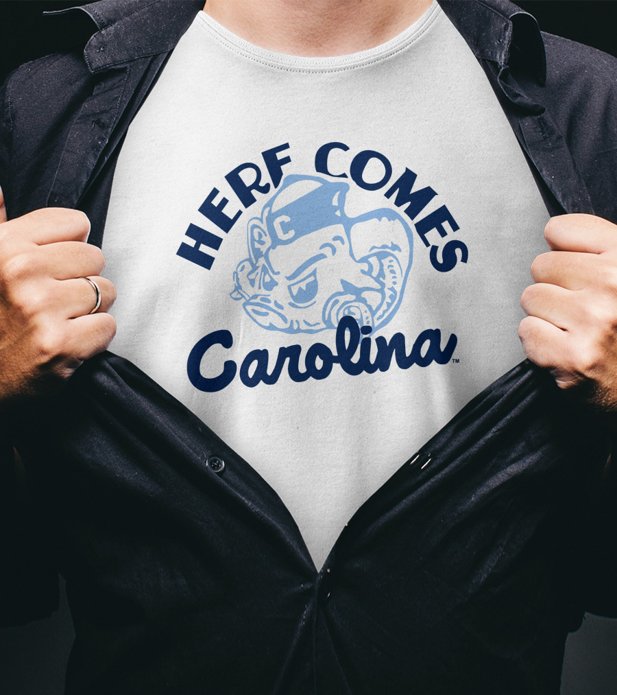 Herf Comes Carolina Tar Heel Ram T-Shirt