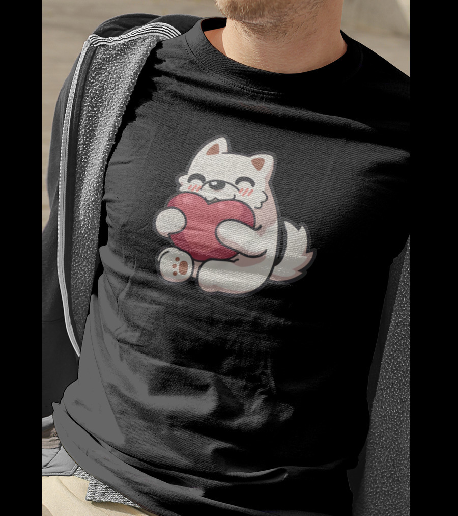 Stream Elements Merch Darkviperau Love Cute Puppy Heart T-Shirt