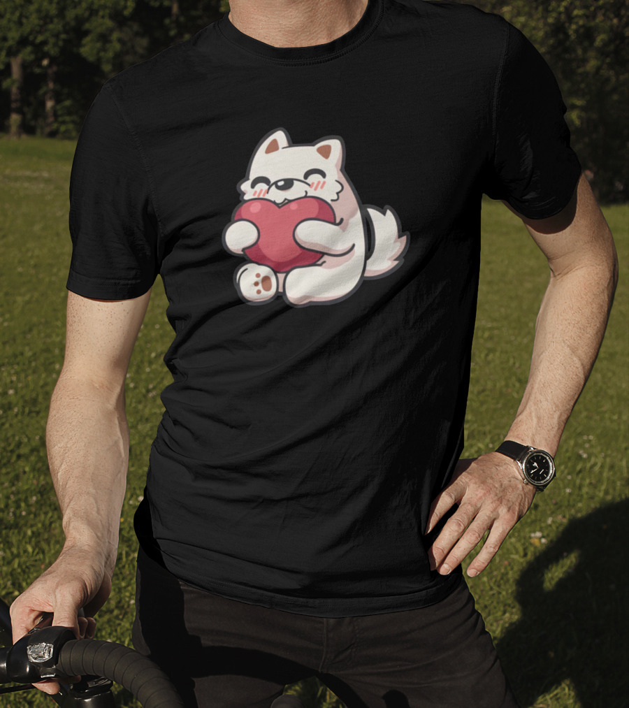 Stream Elements Merch Darkviperau Love Cute Puppy Heart T-Shirt