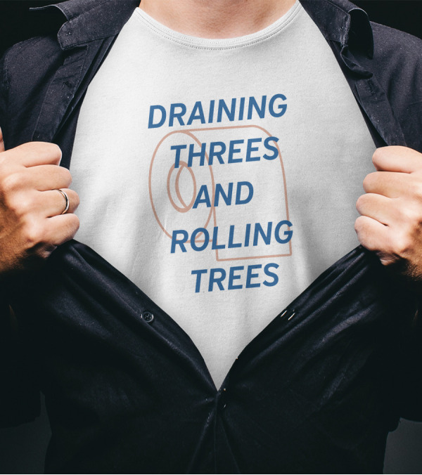 Scarlet And Gold Merch Draining Threes And Rolling Trees T-Shirt