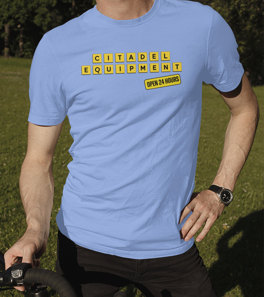 Citadel Equipment Open 24 Hours Kevin Yeager T-Shirt