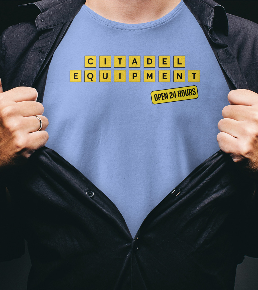Citadel Equipment Open 24 Hours Kevin Yeager T-Shirt