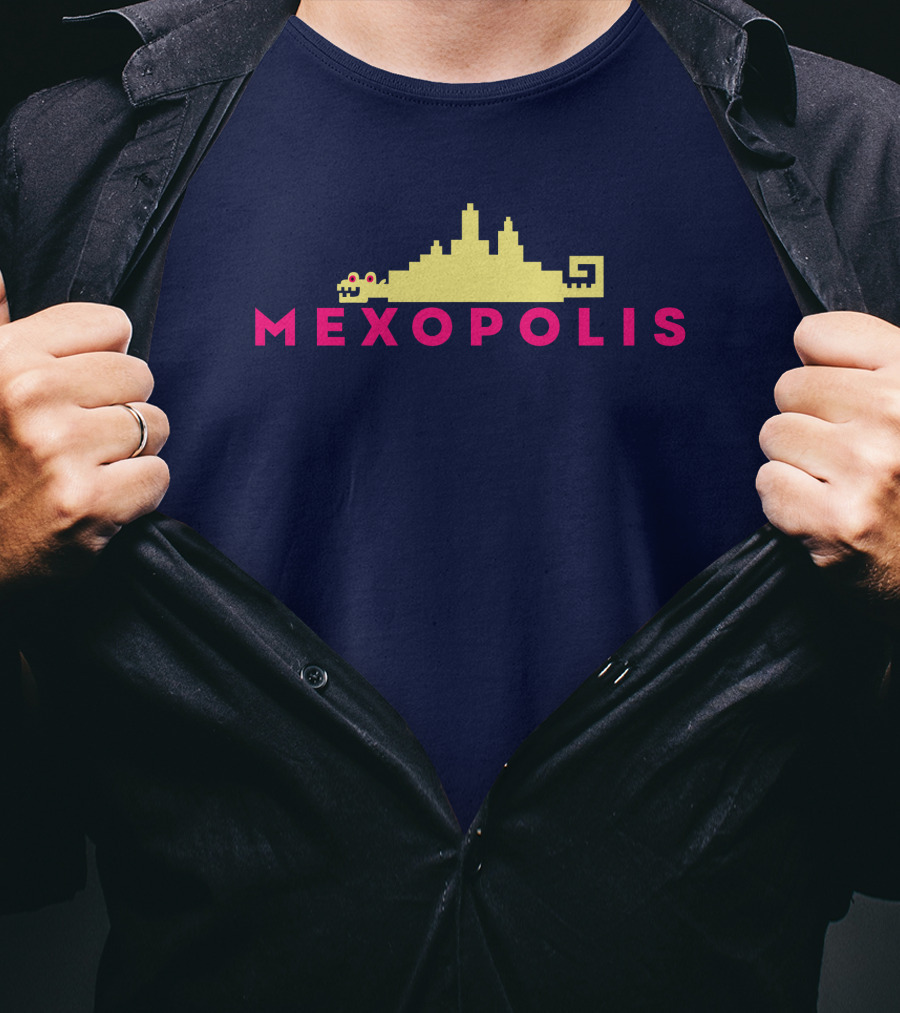 Mexopolis Jorge R. Gutierrez Cityscape Skyline T-Shirt