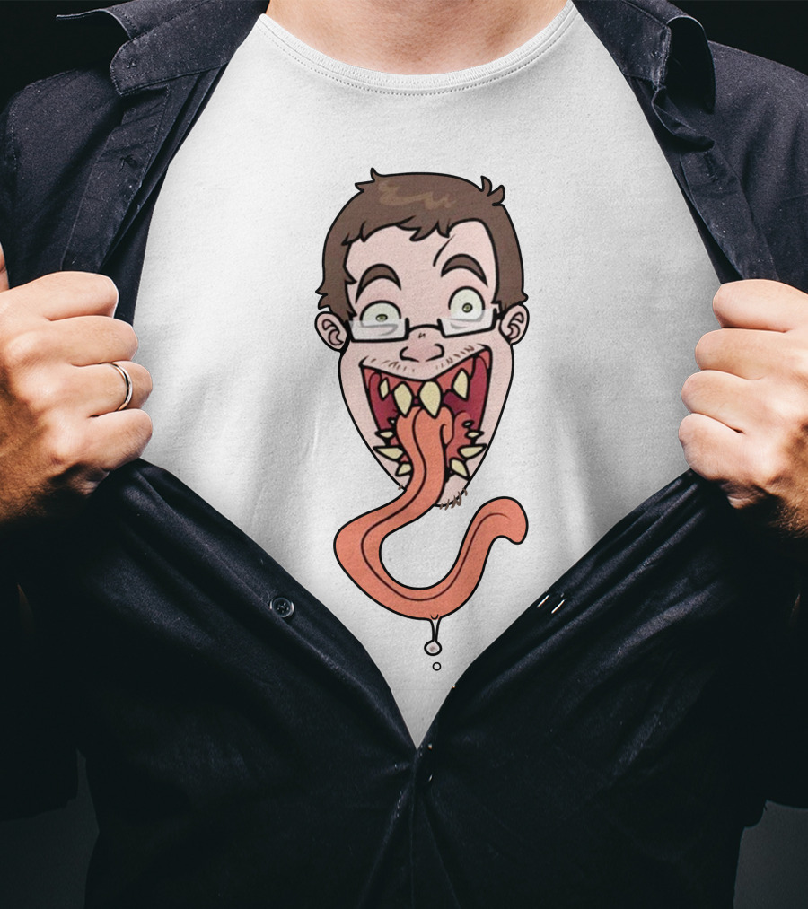 Ricky Berwick Merch Ricky Funny Cartoon Face With Long Tongue T-Shirt
