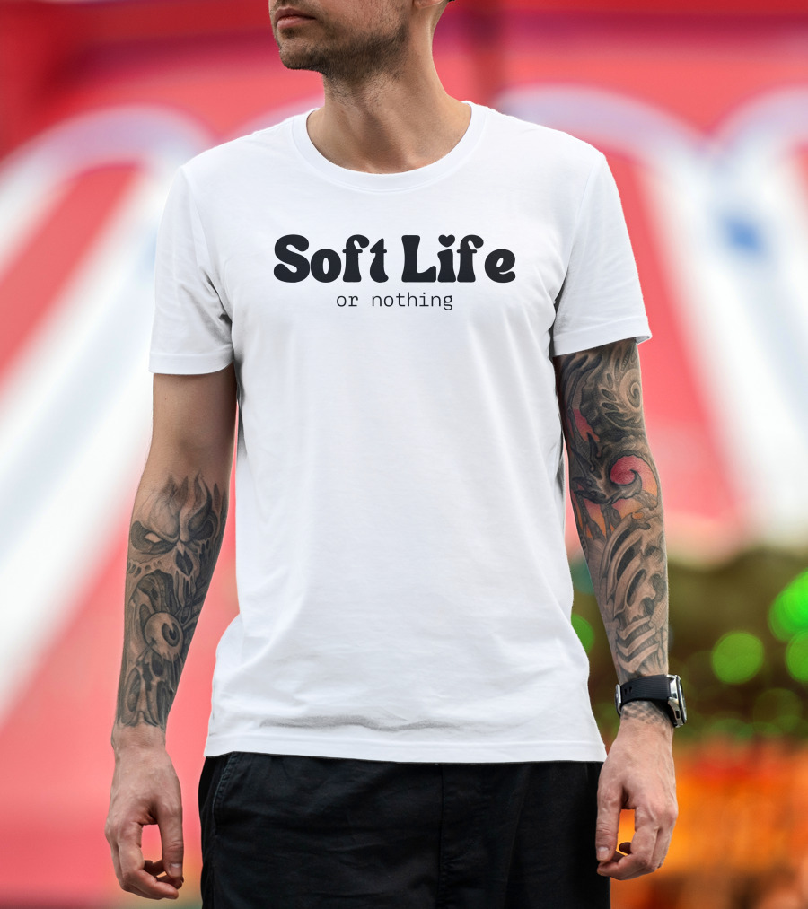 2K Toteshop Soft Life or Nothing Bold Font T-Shirt