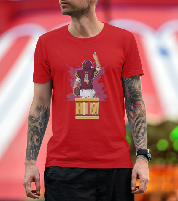 Premium T-Shirt: HIM 4 Football Artwork T-Shirt HIM 4 Football Artwork T-Shirt
