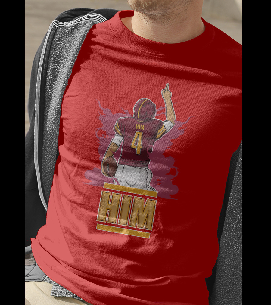HIM 4 Football Artwork T-Shirt