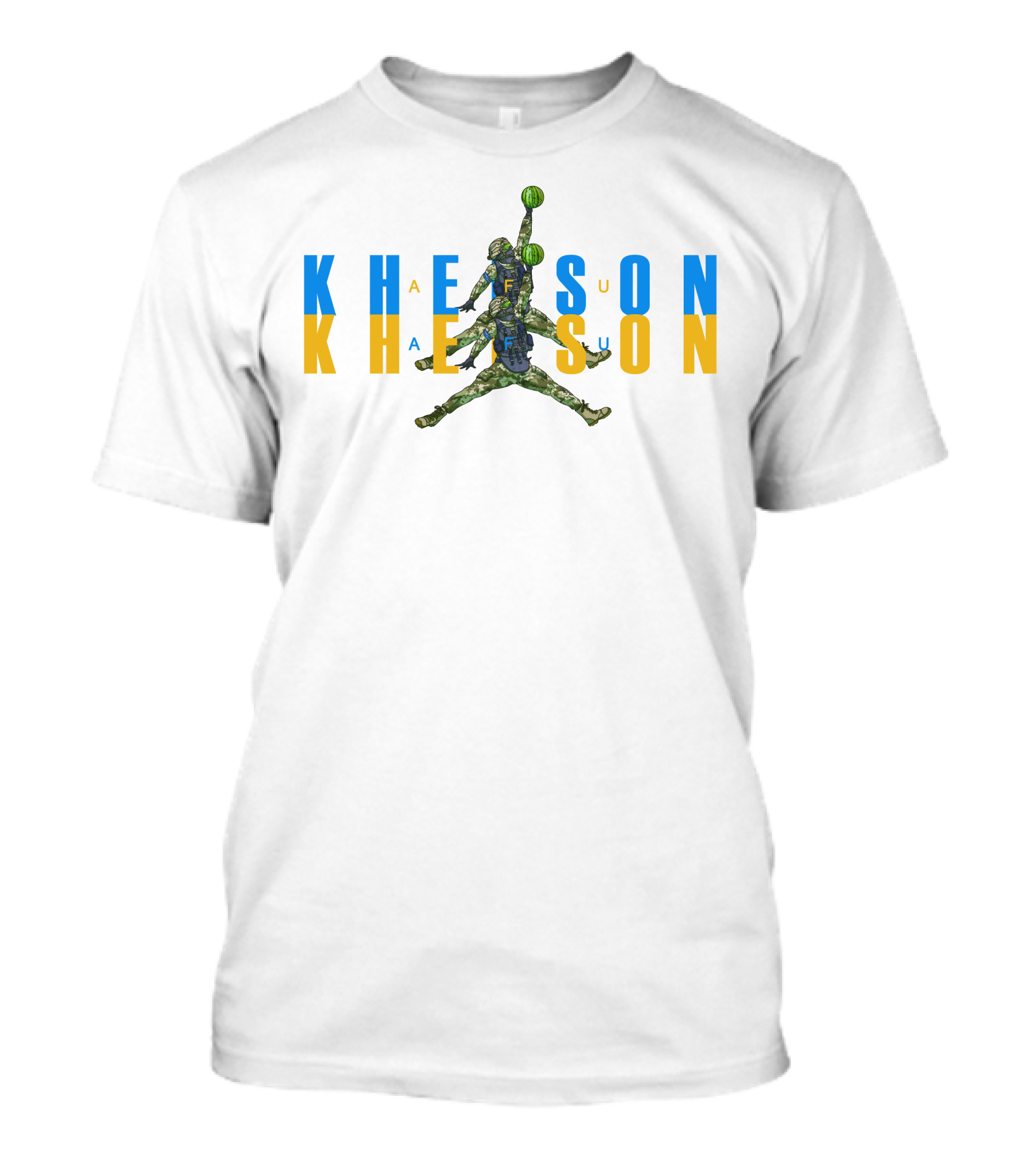 Kherson Afu Watermelon Warrior Jumpman Homage T-Shirt