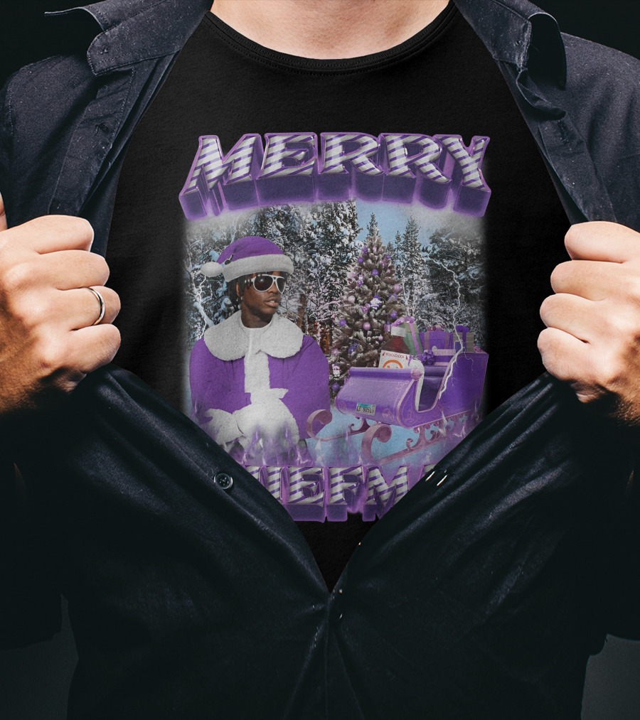 Merry Chiefmas Purple Santa Winter Wonderland T-Shirt