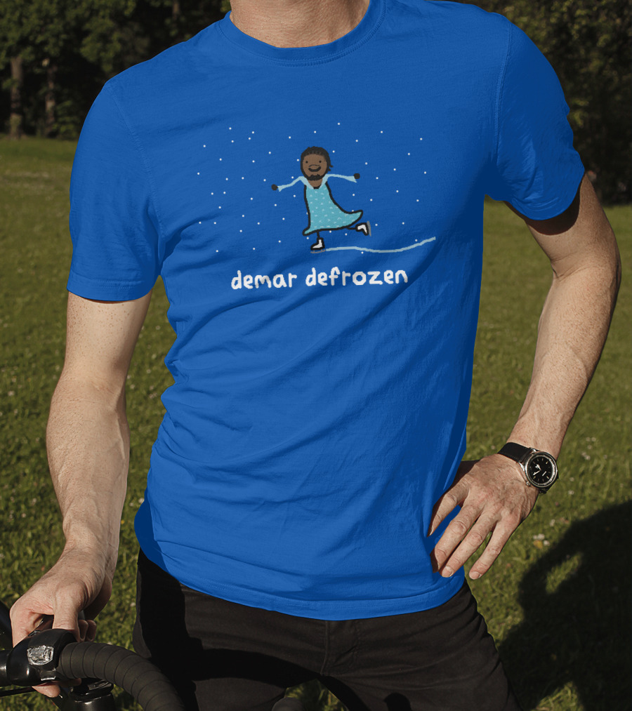 Demar Defrozen Ice Skating Figure With Sparkling Stars T-Shirt