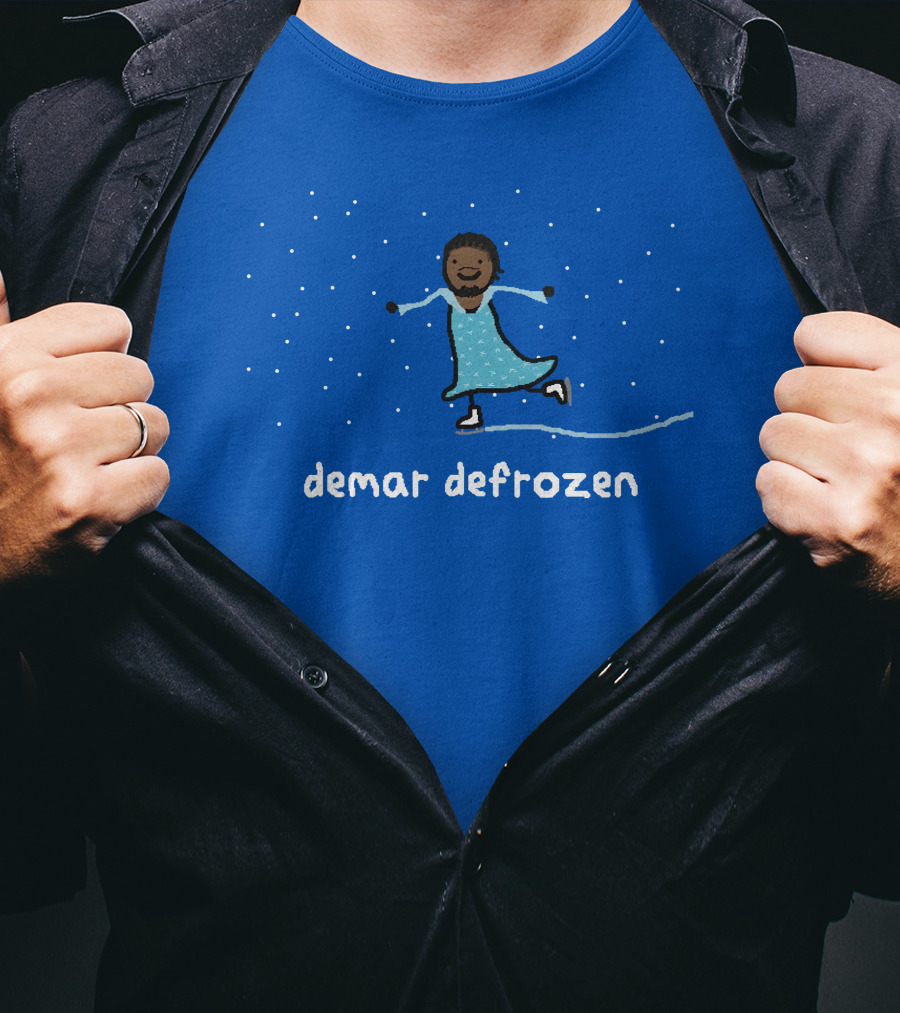 Demar Defrozen Ice Skating Figure With Sparkling Stars T-Shirt