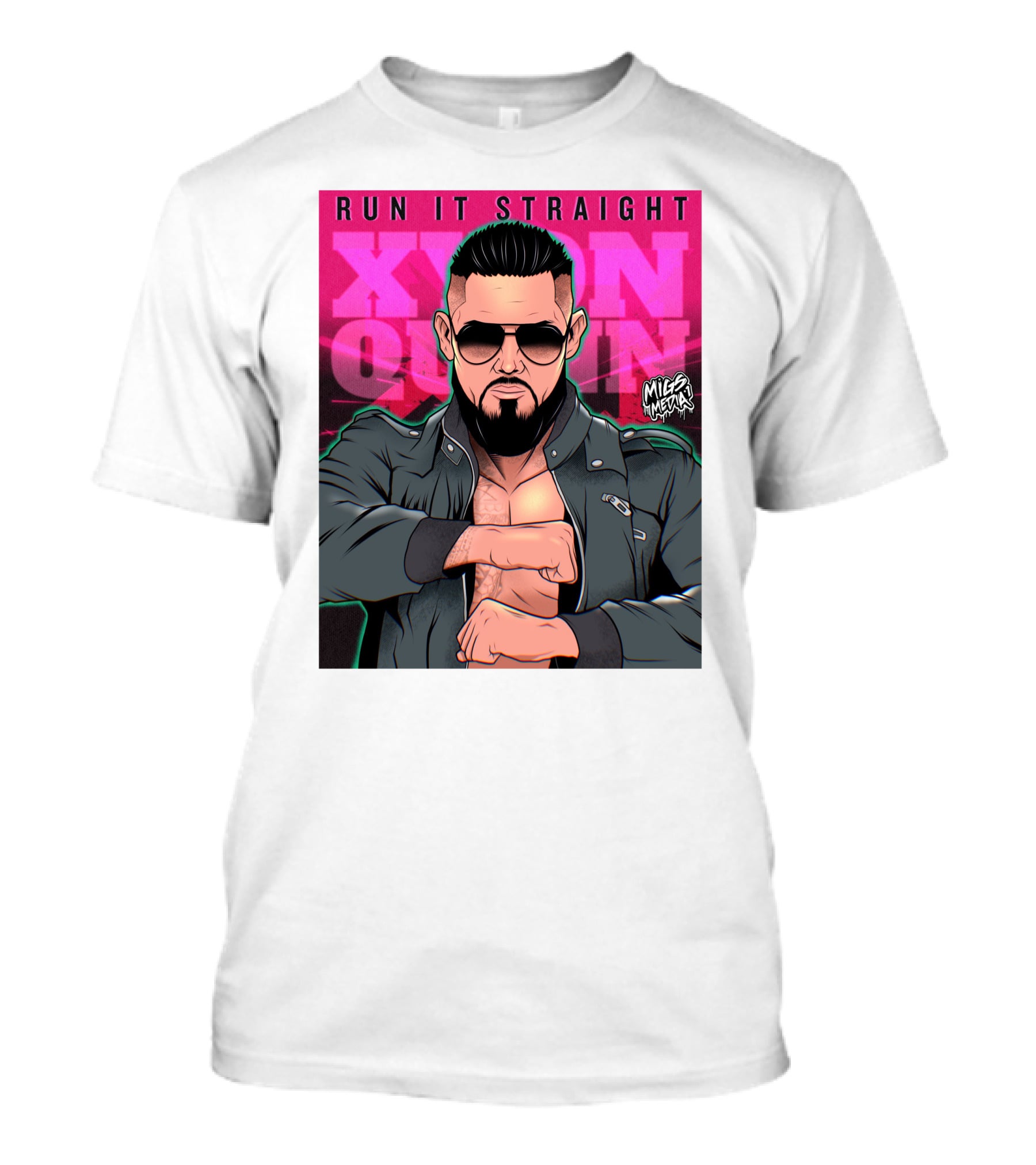 Run It Straight Xyon Quinn Miles Media Original T-Shirt