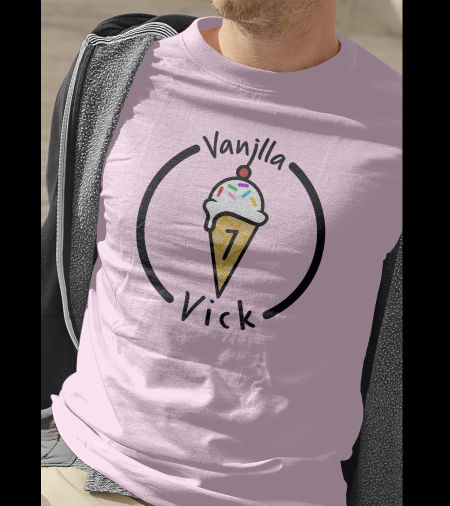 Vanilla Vick Ice Cream Cone No Border T-Shirt
