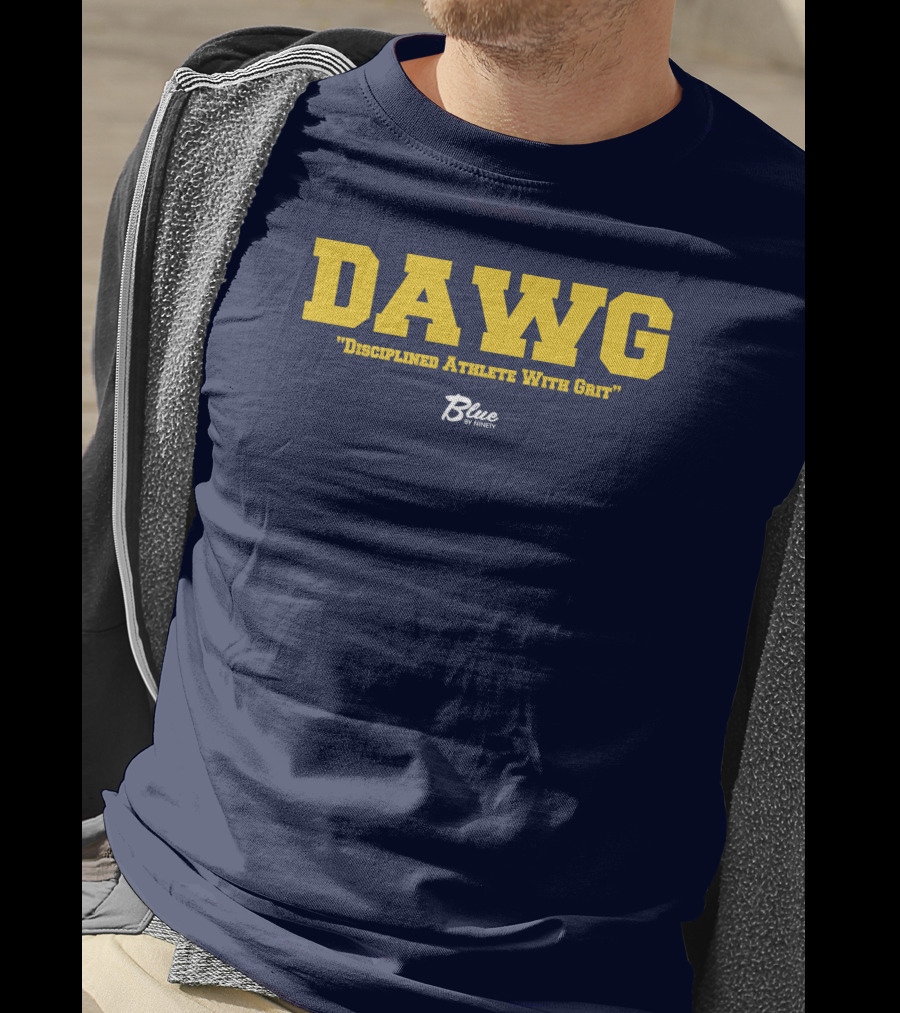 DAWG Disciplined Athlete With Grit Blue By Ninety T-Shirt