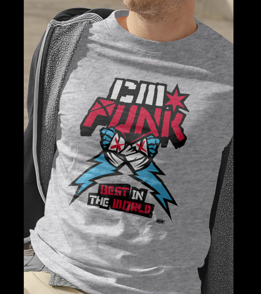 CM Punk AEW Best In The World Supercharged Ringer T-Shirt
