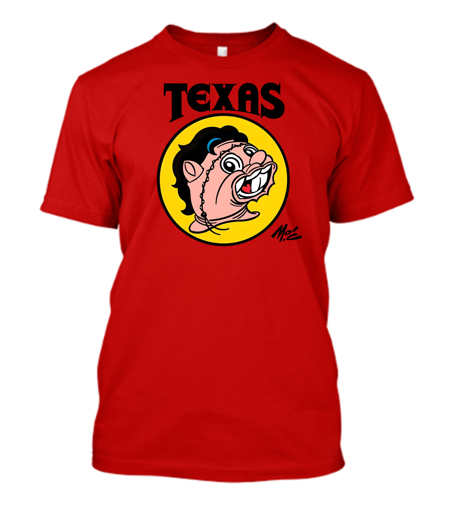 Texas Moc Heather Buckley Mo'e Cartoon T-Shirt