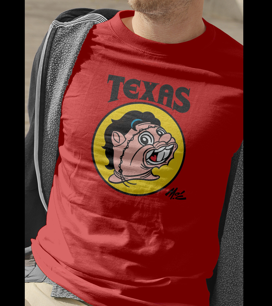 Texas Moc Heather Buckley Mo'e Cartoon T-Shirt