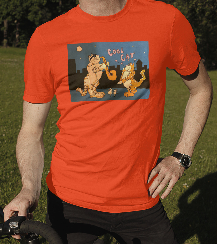 Cool Cat Night Jazz With Playful Felines And Spectators T-Shirt