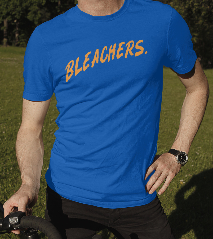 Bleachers Bold Arch Text On Blue T-Shirt