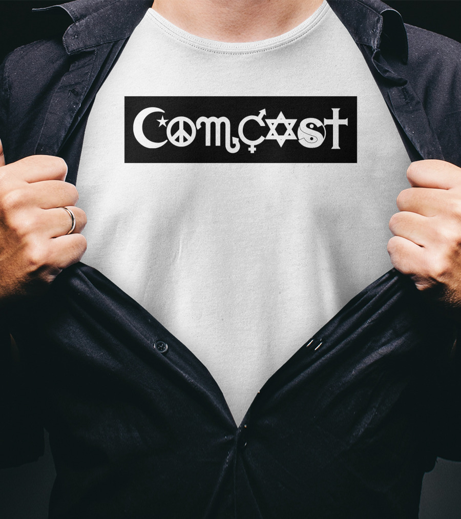 Comcast Peace Coexist Bumper Sticker T-Shirt