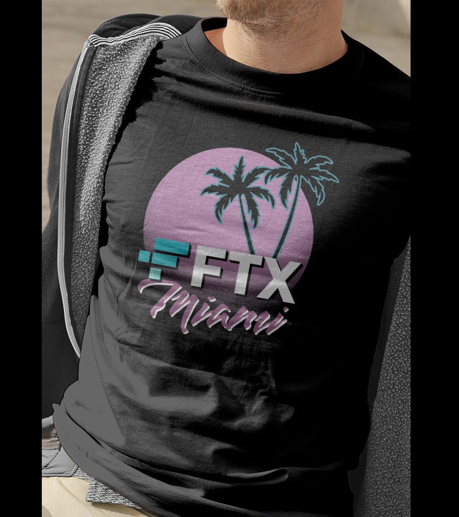 Dan Le Batard Show With Stugotz FTX Miami Palms Retro Sun T-Shirt