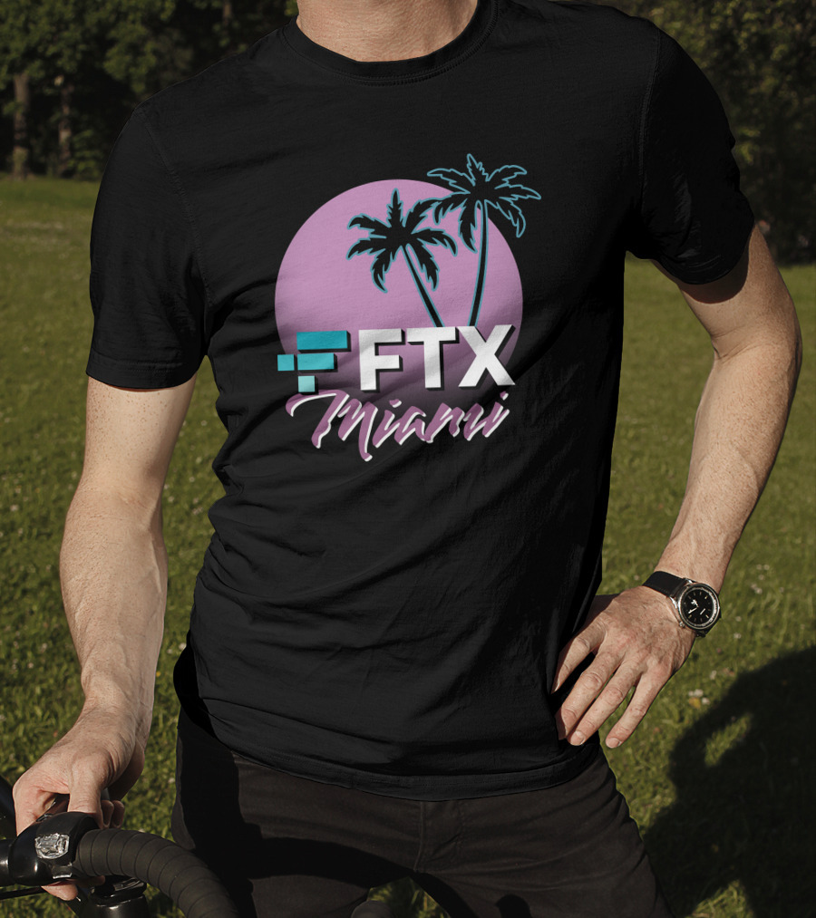 Dan Le Batard Show With Stugotz FTX Miami Palms Retro Sun T-Shirt