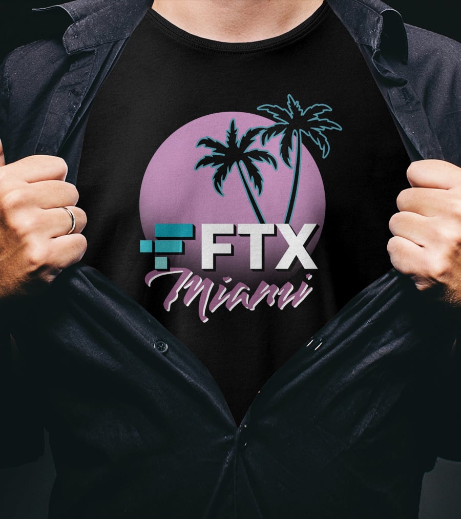 Dan Le Batard Show With Stugotz FTX Miami Palms Retro Sun T-Shirt