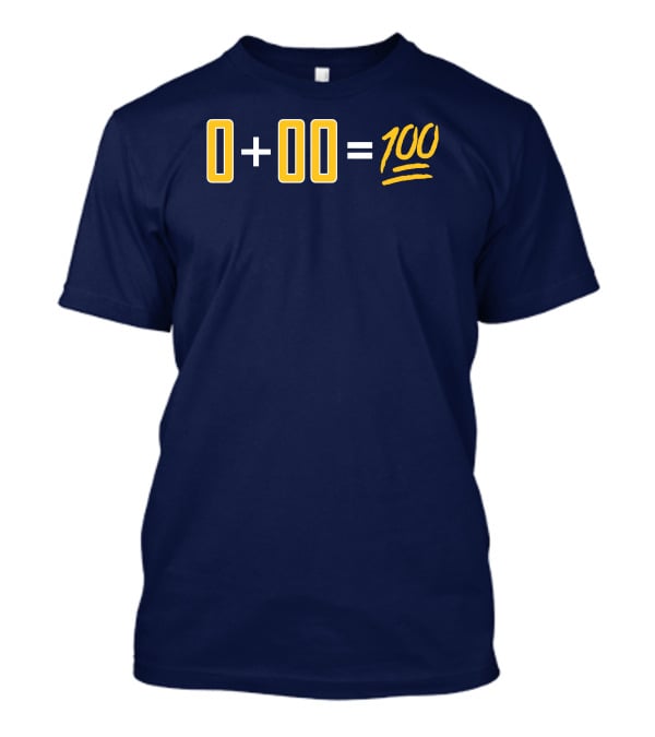 0+00=100 Obvious Equation With Emphasis T-Shirt