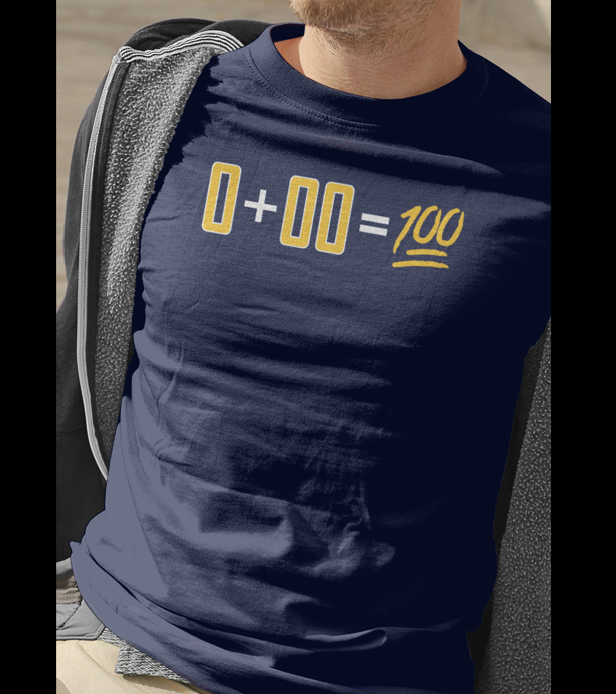 0+00=100 Obvious Equation With Emphasis T-Shirt