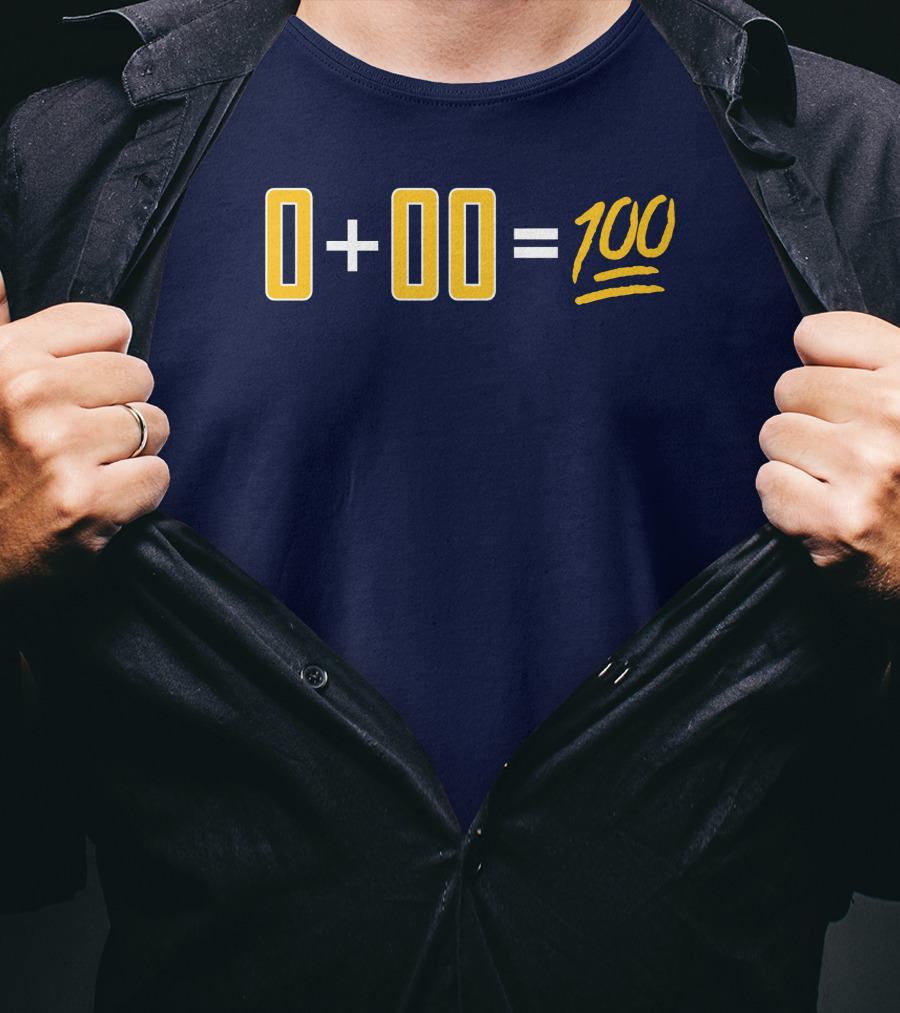 0+00=100 Obvious Equation With Emphasis T-Shirt