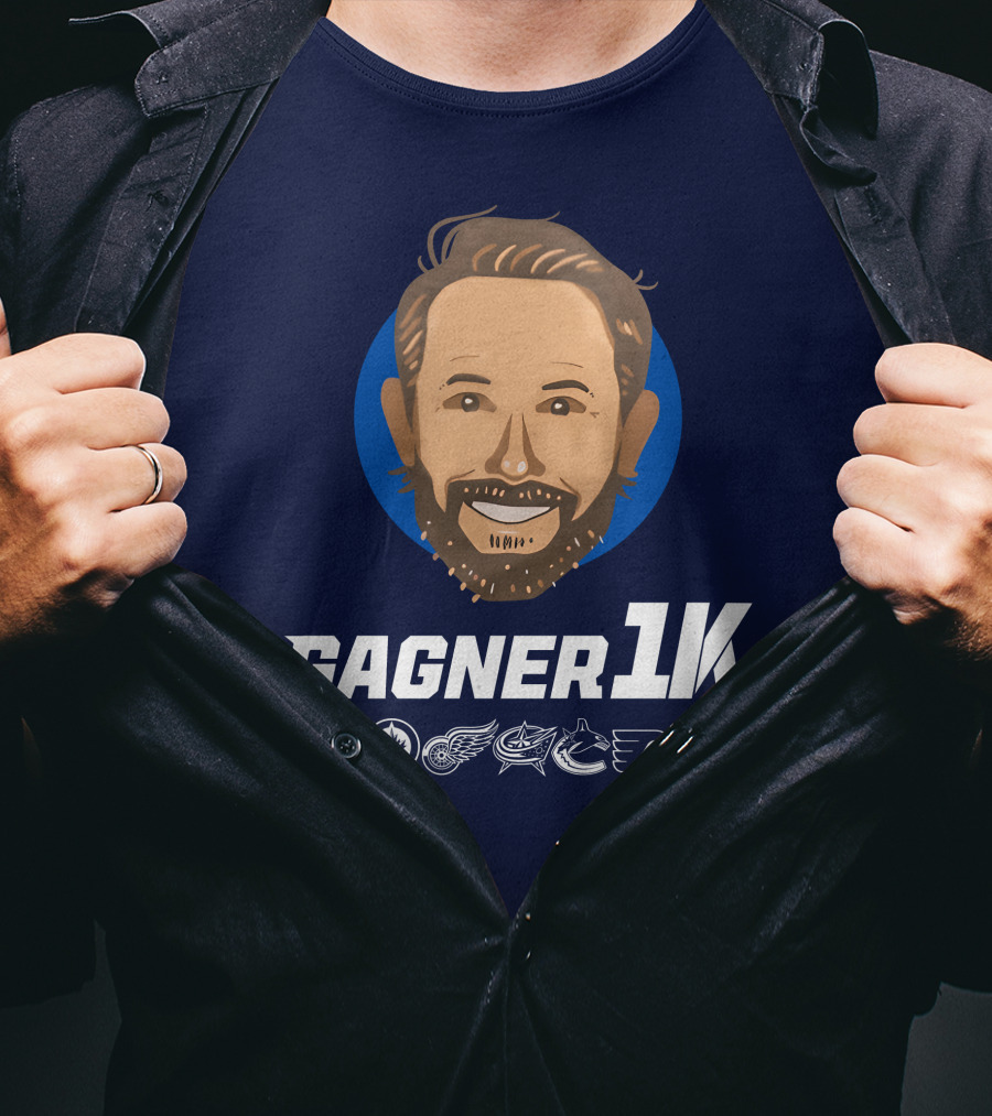 Gagner 1K Congrats Gags 1000 Career NHL Games Oilers Jets Red Wings Blue Jackets Canucks Flyers Coyotes T-Shirt