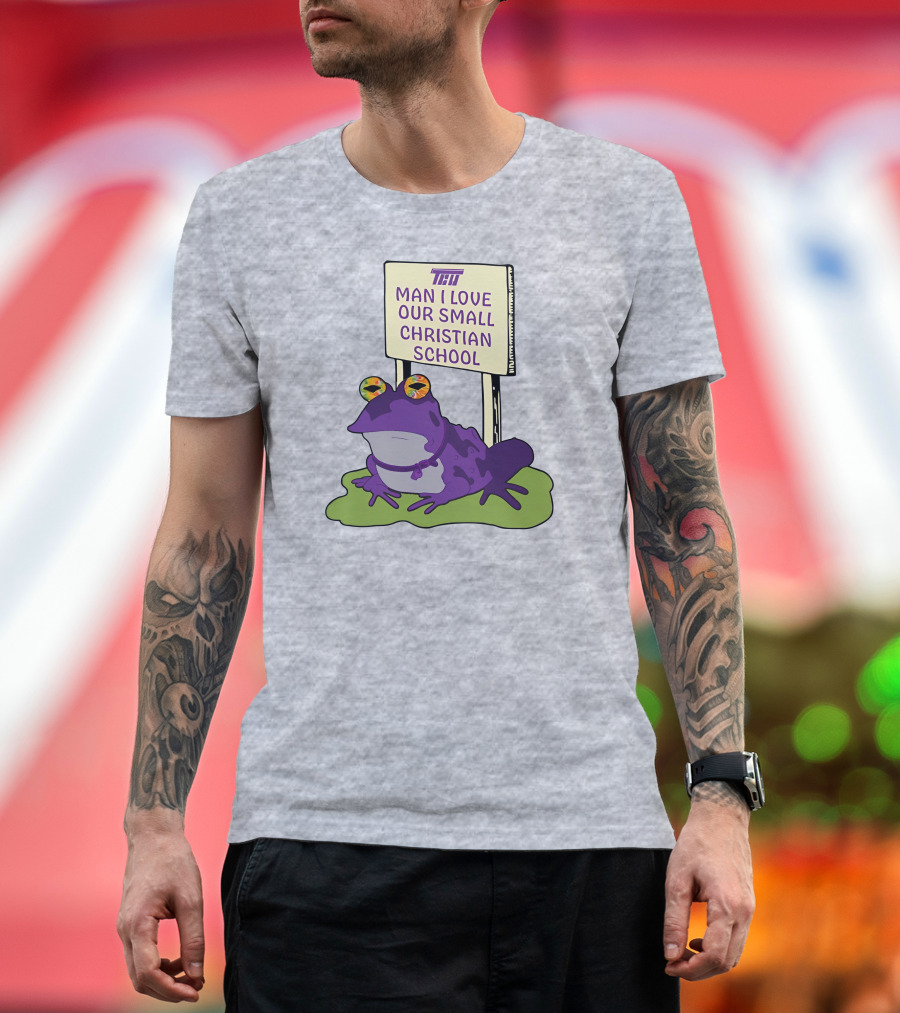 TCU Hypnotoad Man I Love Our Small Christian School Frog T-Shirt