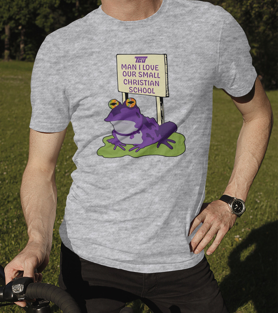 TCU Hypnotoad Man I Love Our Small Christian School Frog T-Shirt