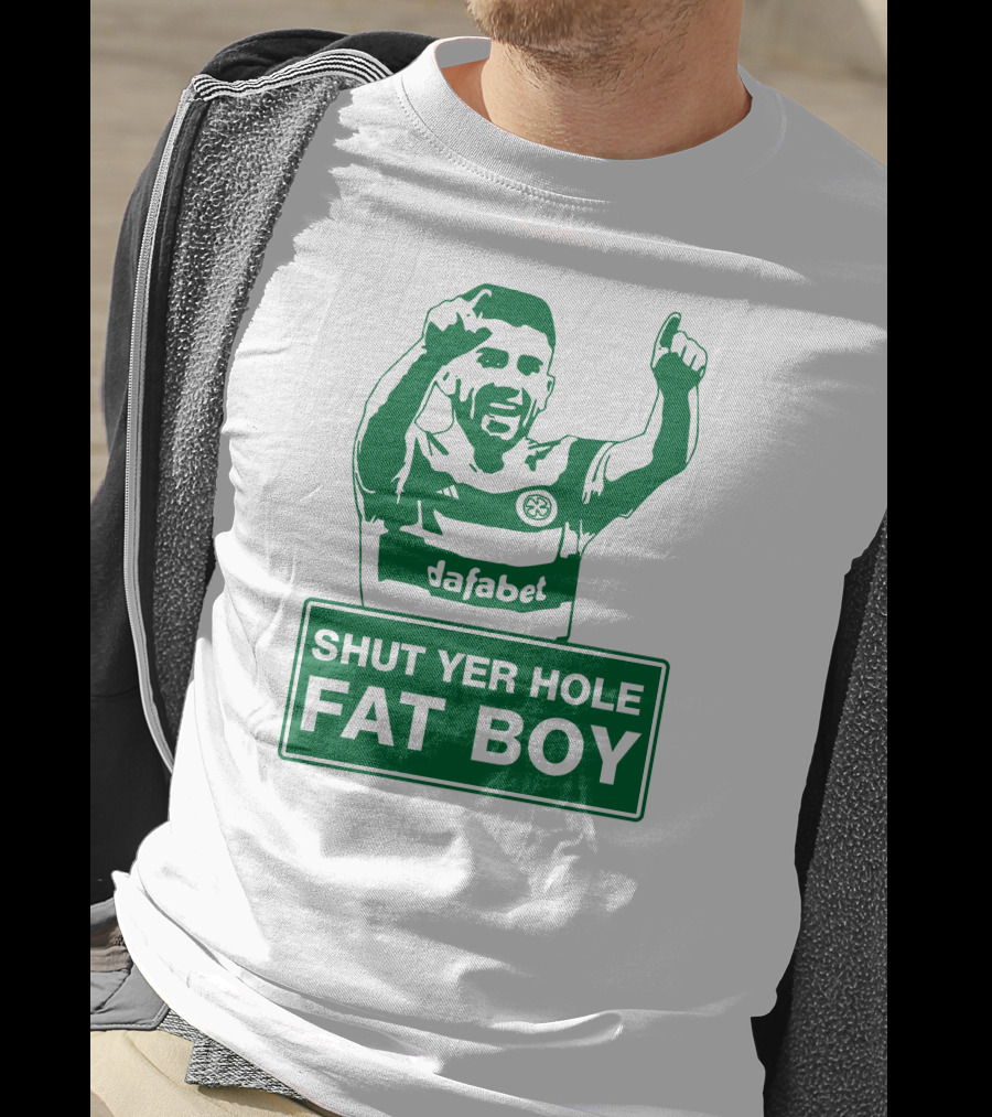 Greg Taylor Shut Yer Hole Fat Boy Celtic Football Dafabet T-Shirt