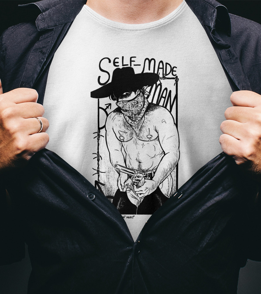 Self-Made Man 1996 And Always Packin Heat Cowboy Bandit T-Shirt
