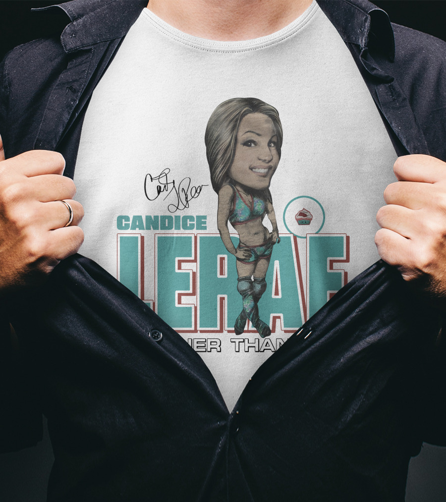 Candice Lerae Tougher Than You Clotheslined X Dynamite Kid Caricature T-Shirt