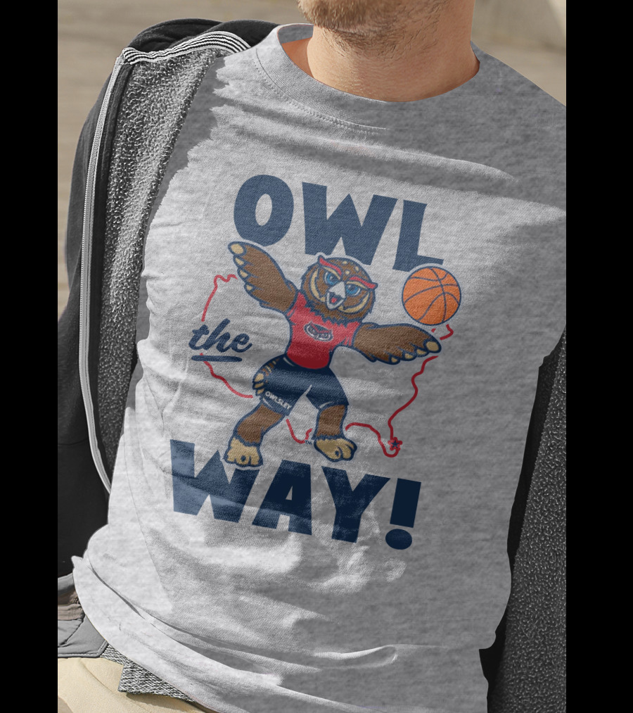 Owlsey Basketball Owl The Way Florida Atlantic T-Shirt
