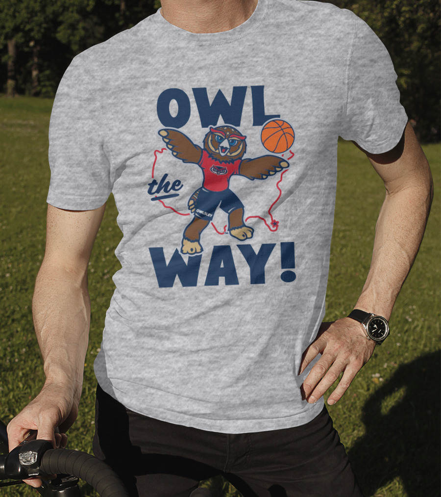 Owlsey Basketball Owl The Way Florida Atlantic T-Shirt