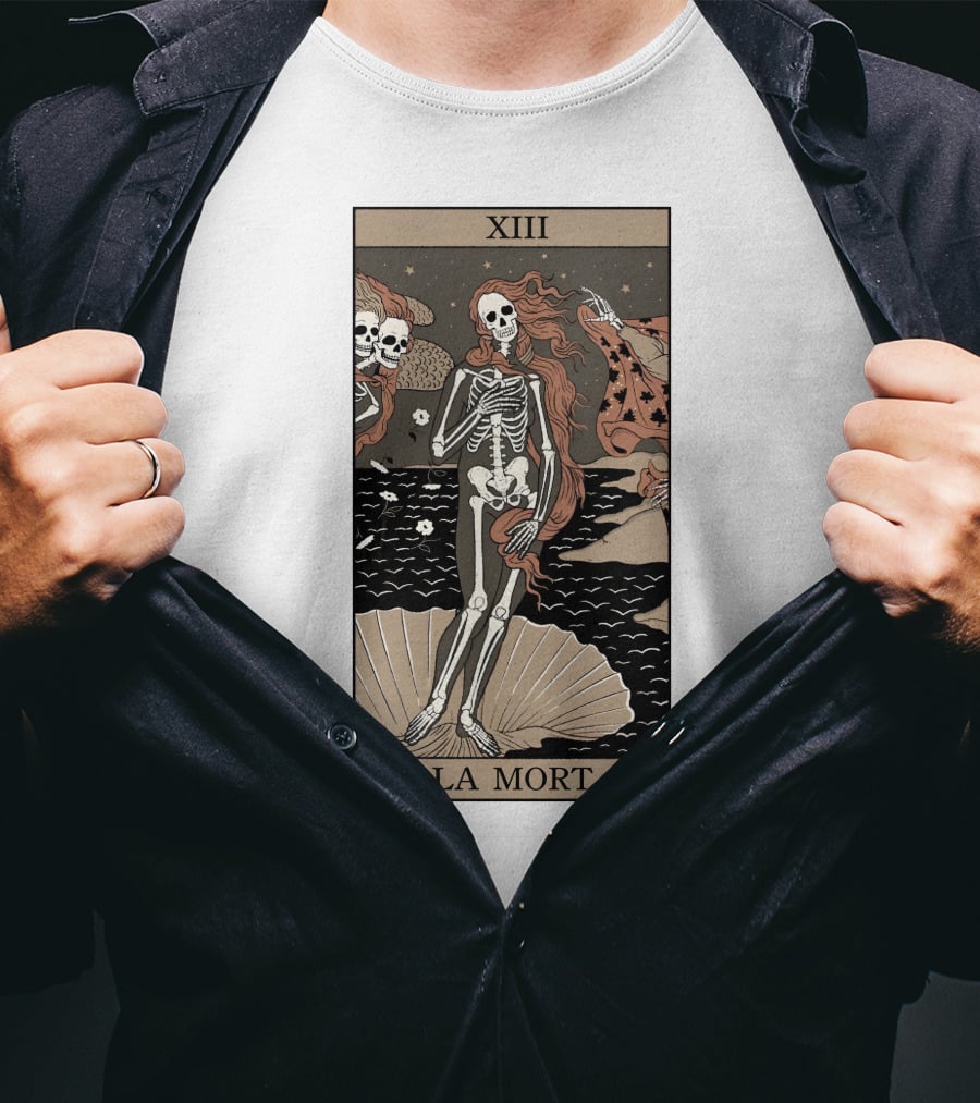 XIII La Mort Tarot Death Of Venus Skeleton T-Shirt