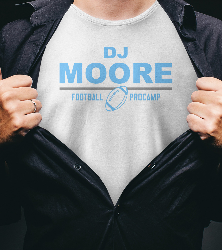 DJ Moore Football Procamp Official Event Logo With Football T-Shirt