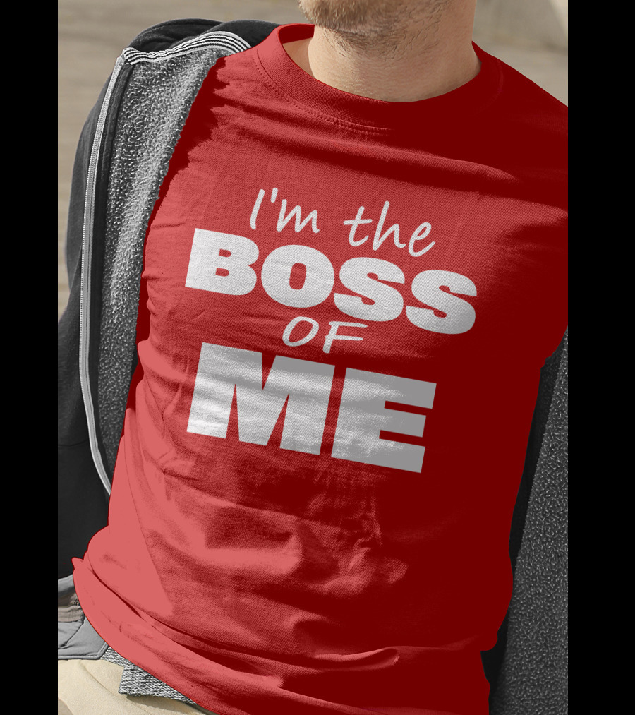 Texas Paul Schroder I'M The Boss Of Me Bold Red T-Shirt